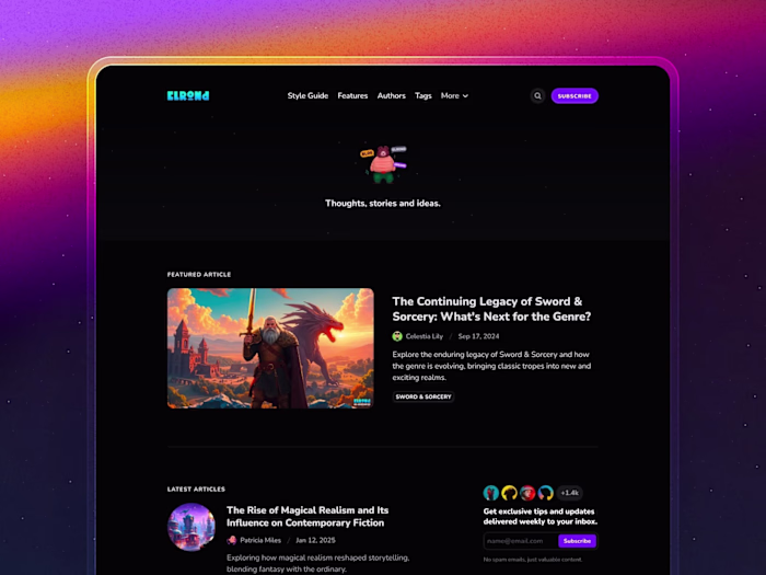 Elrond — Framer Blog Theme / Design + Development