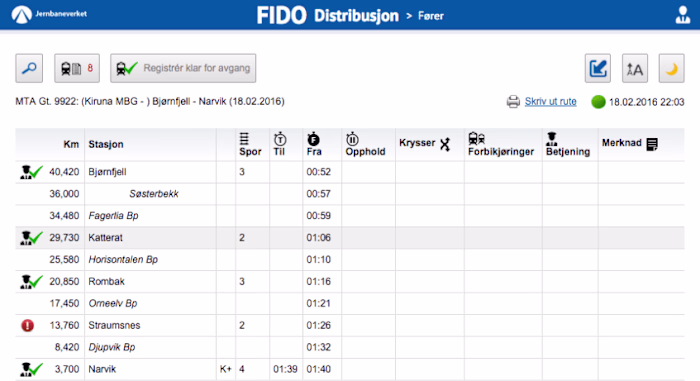 FIDO - Operational announcements for traffic information
