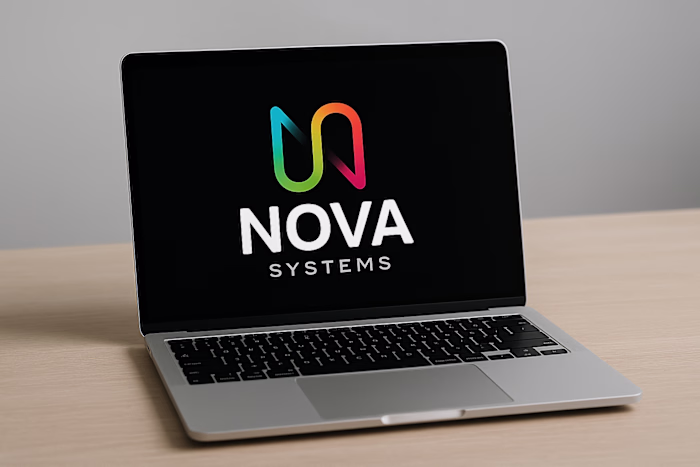 Letter N and S Combine Nova System Technology logo design 20...