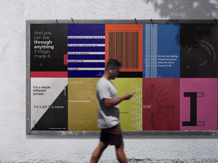 Lyric Posters, daily typographic challenge