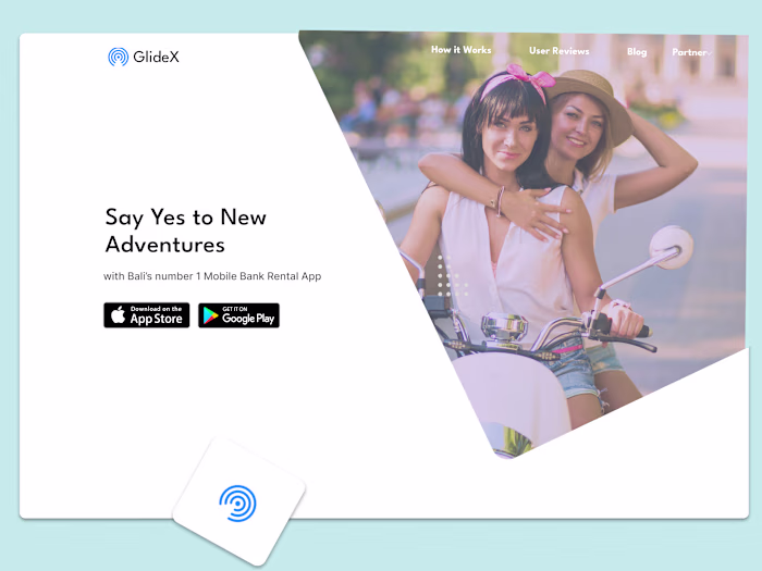 GlideX Travel Landing Page – Figma Design