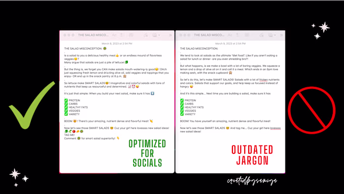 Social media captions