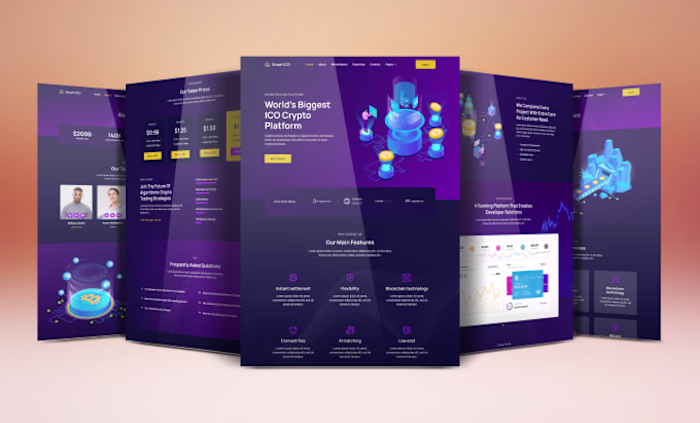 I will do web design and build professional website or landing …