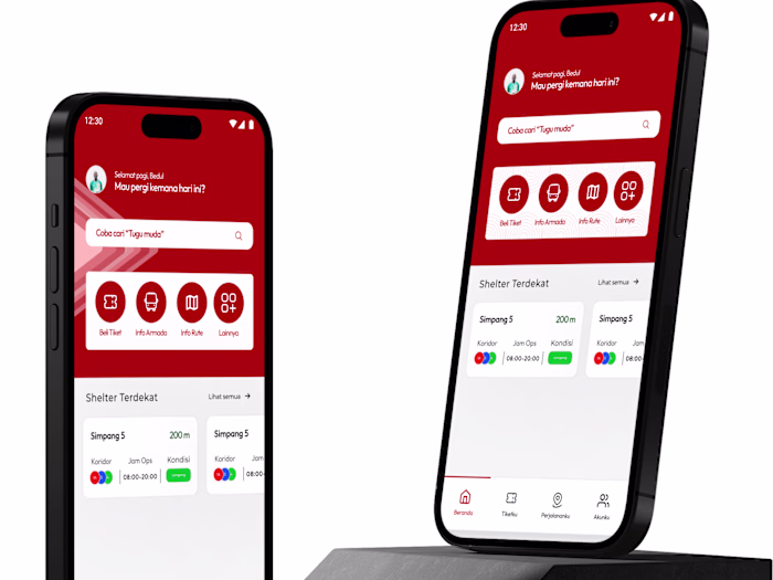 Redesign the appearance and user flow of the Trans Semarang App