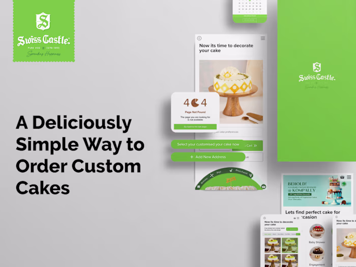 UI/UX for Customised Cake ordering for Swiss Castle