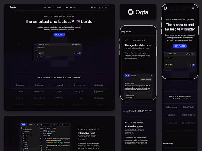 Oqta - AI Builder Responsive Landing Page