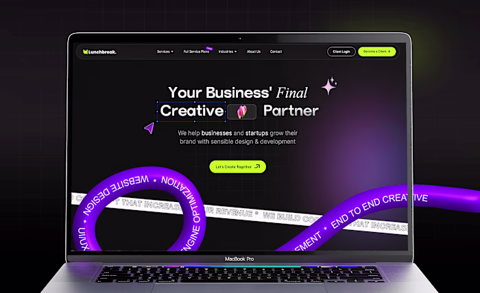 Lunchbreak Creative Agency Hero Redesign 