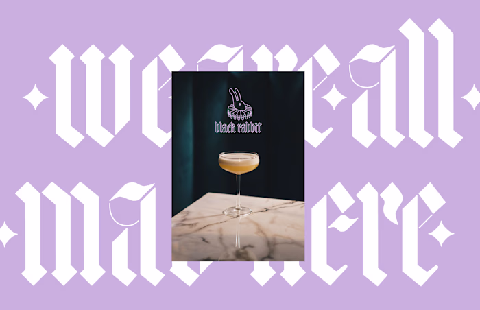 Black rabbit. Visual identity for a bar. :: Behance