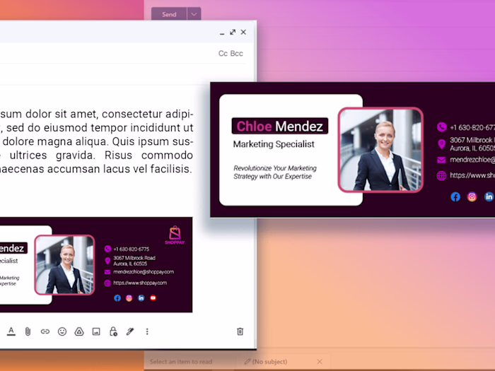 Branded Email Signature Design for E-commerce