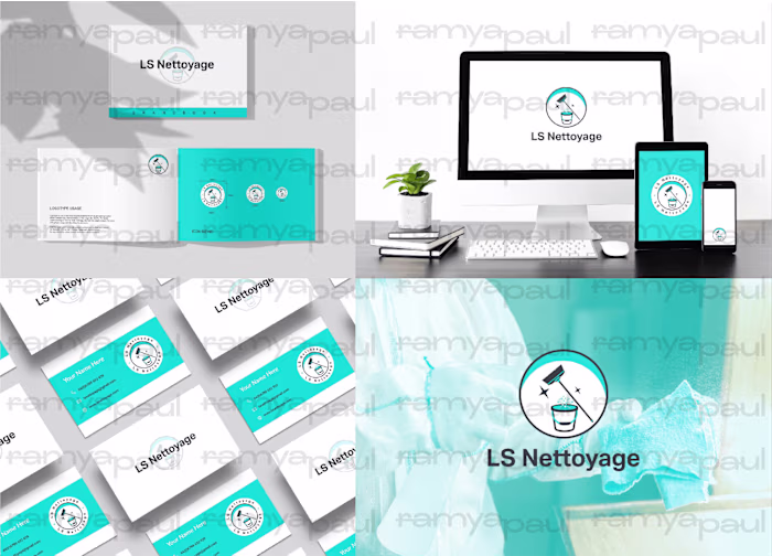 Brand identity for LS NETTOYAGE