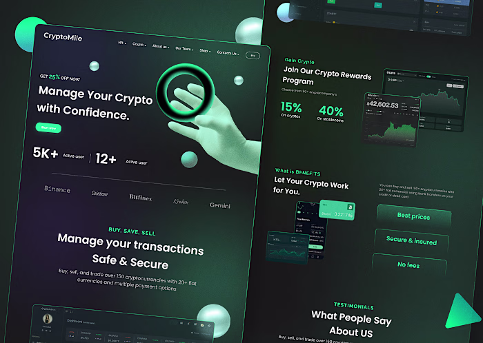 CryptoMile Landing Page
