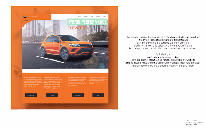 Automotive Landing Page Web Design
