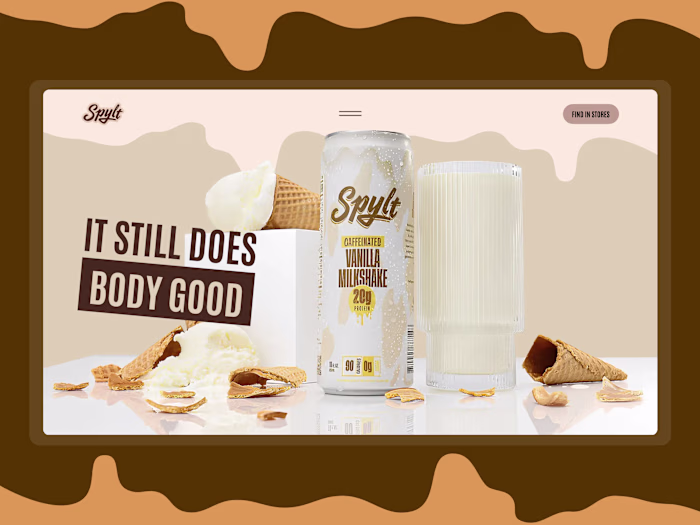 Website Landing Page Design for – High-Protein Milkshake Brand