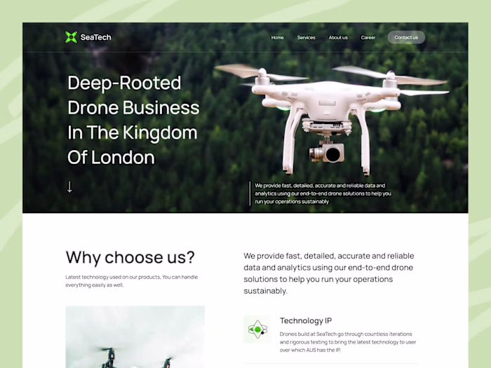 Drone Landing page UI/UX Design