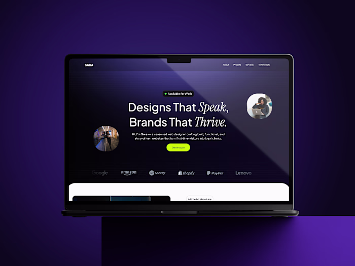 Framer Portolio Website Design