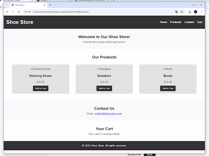Shoe Store Website