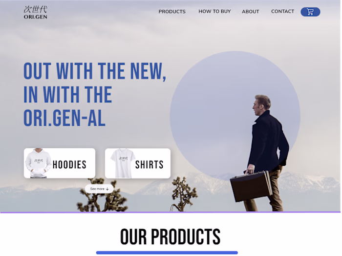 Ori.Gen website design + development