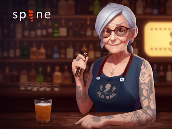 Bartender | Spine 2D Animation