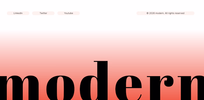 Modern SaaS footer design
