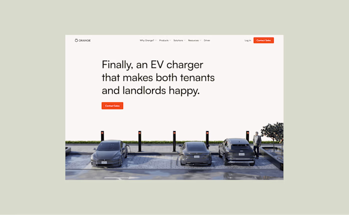 Elegant website for at-home EV charging company