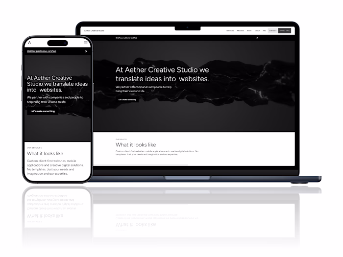Aether Creative Studio Website