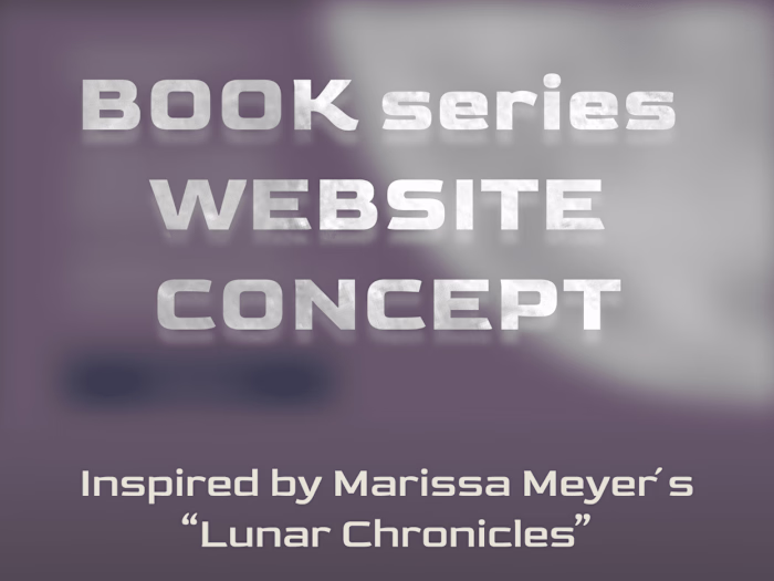 Book series website concept