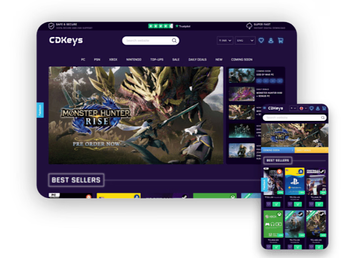 CD Keys
On-Demand Gaming Digital Codes
