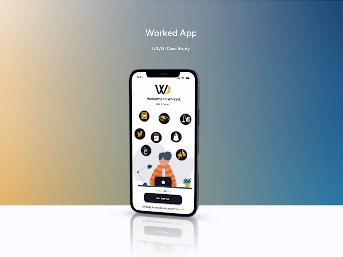 Branding and Mobile App Design for Worked, An Online Marketplace