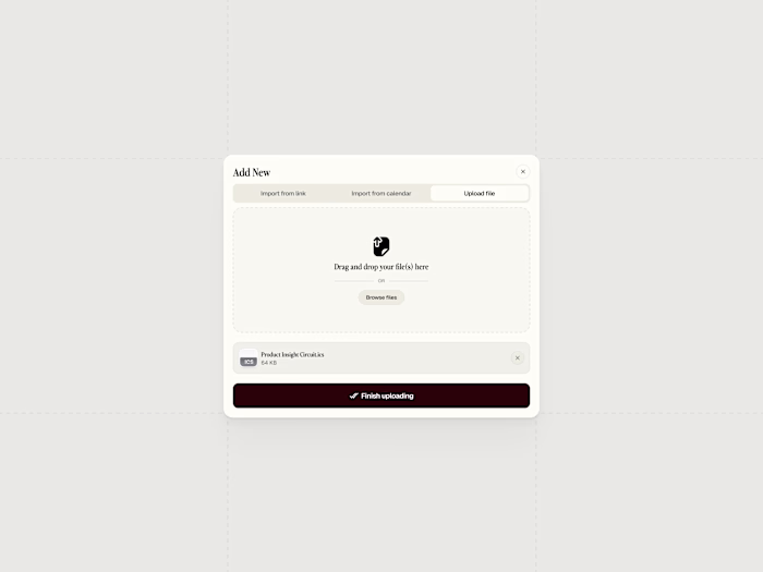 Nottr allow direct .ics file imports for effortless calendar...