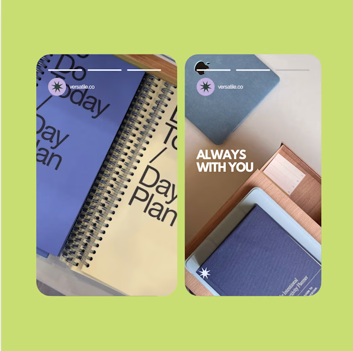 Versatile branding, a focus for productivity products. Refle...