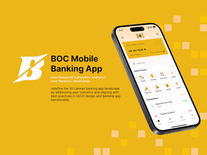Revolutionizing UX: Redesigning the BOC Mobile Banking App 
