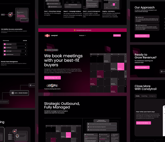 Candytrail | A website for a YC-Backed AI