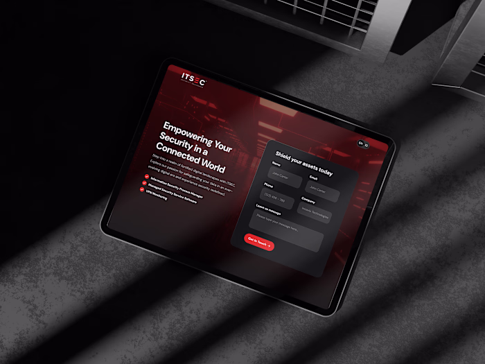 Security Landing Page