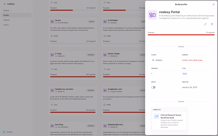 Project & Operations Portal for an automation agency.
