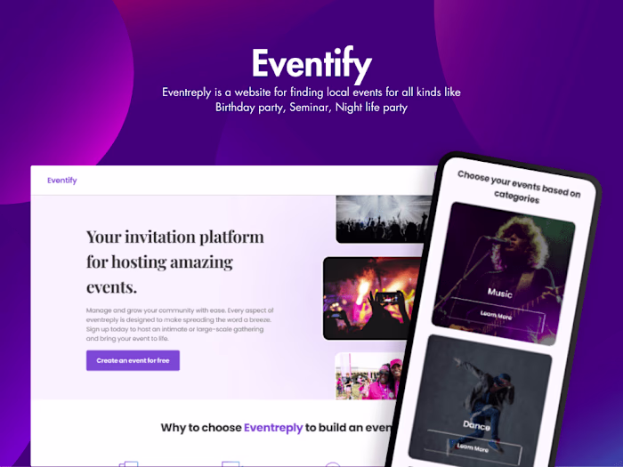 Eventify: create and host your event seamlessly