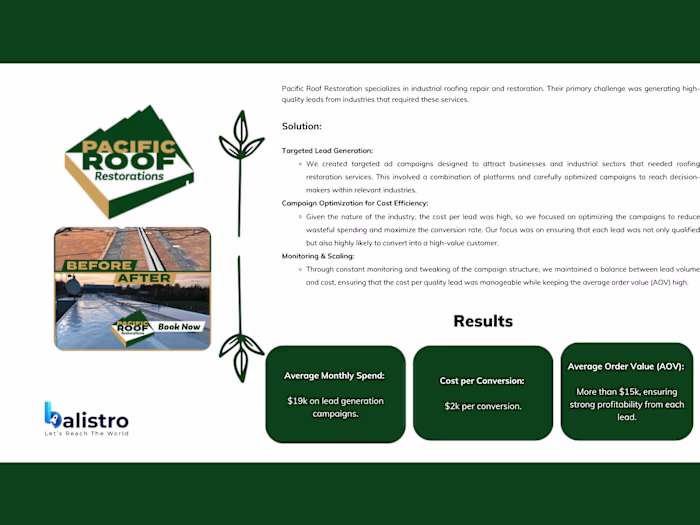 PRR - Case Study (Industry: Local Business - Roofing)