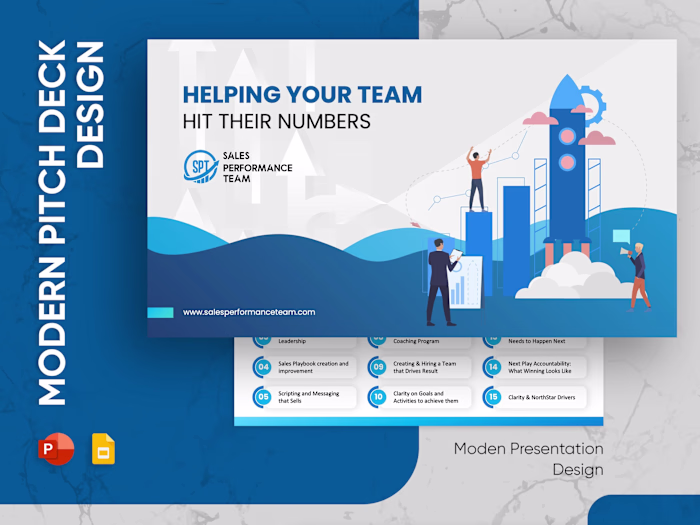 PowerPoint Presentation Design for Sales Performance Team