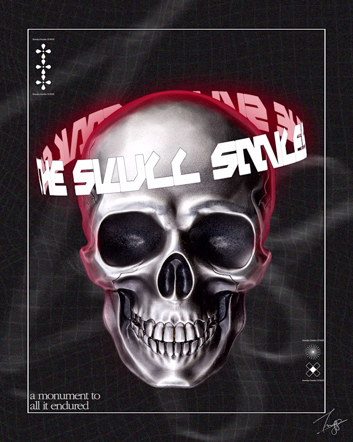 Typography Exploration x Brutalist Style Poster The Halo aro...