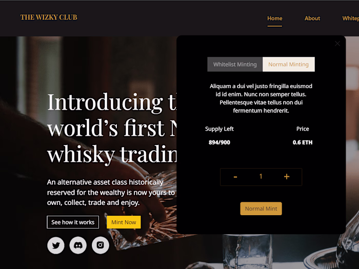 Introducing the world’s first NFT whisky trading using ERC721A