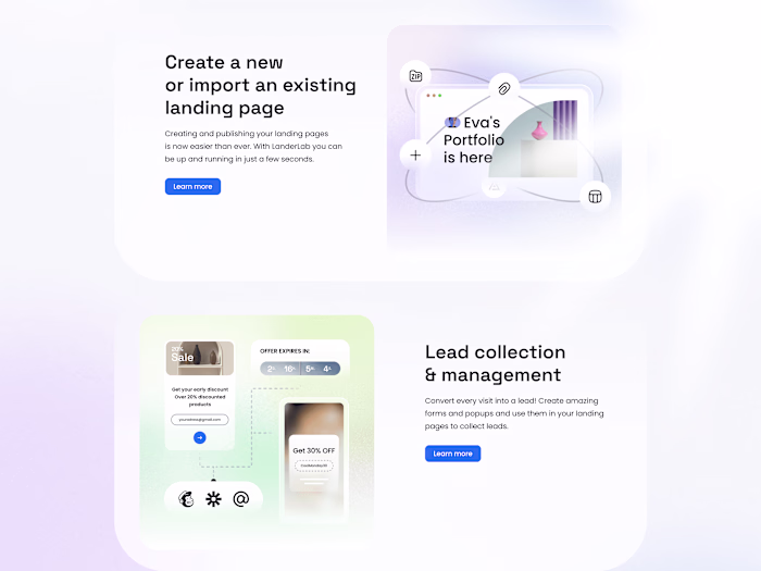 No-code tool - Landing Page