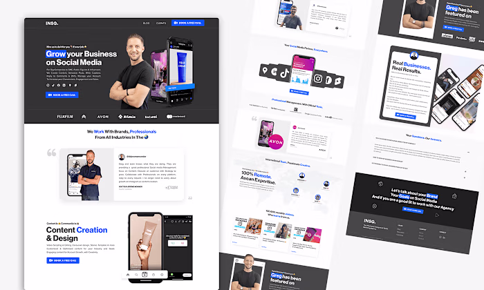 Social Media Agency Website Design