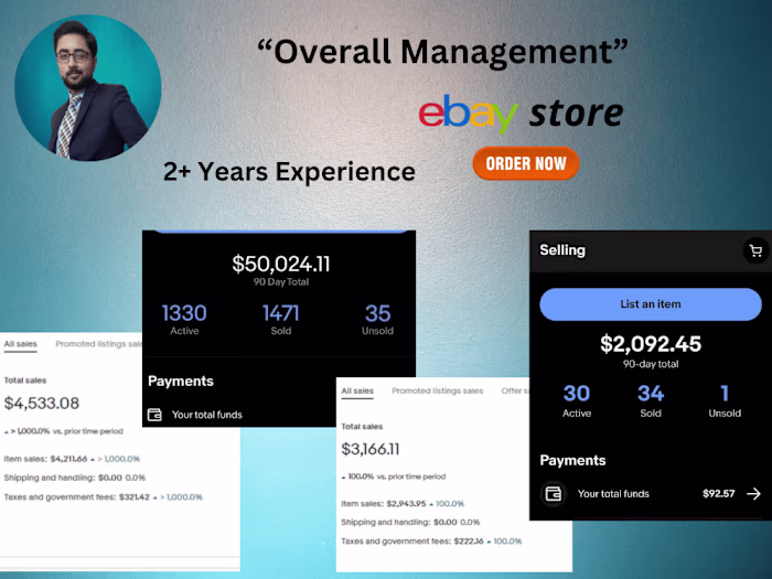 You will get an Expert eBay Virtual Assistant, eBay Dropshipping