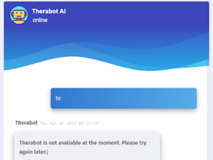Therabot, AI Therapy Chatbot