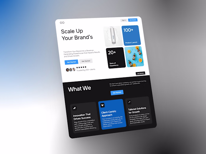 Brand Agency landing Page in Framer