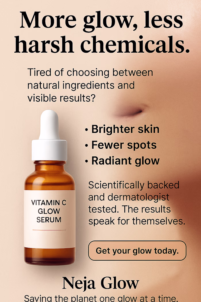Copywriting for Neja Glow's Vitamin C Serum Launch