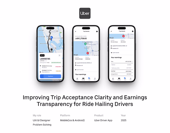 Uber Driver App: Trip Clarity Redesign
