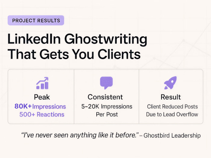 LinkedIn Ghostwriting That Gets You Clients