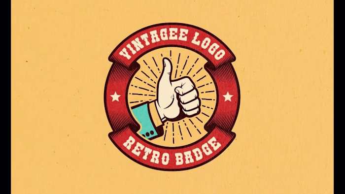 Retro style logos and badges for different projects