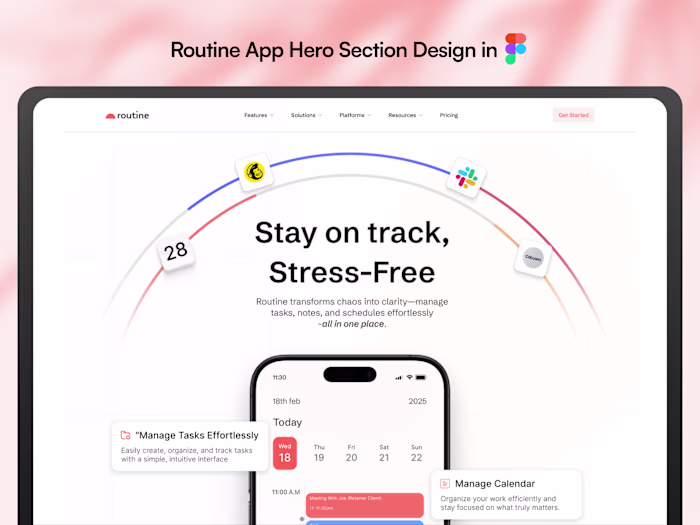 Hero Section Redesign for Routine.co