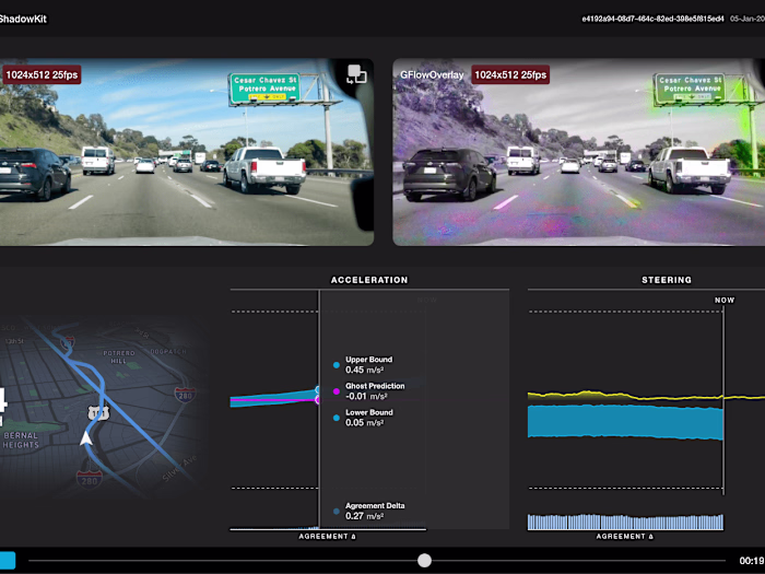 Ghost Autonomy | Video playback synced data visualisation